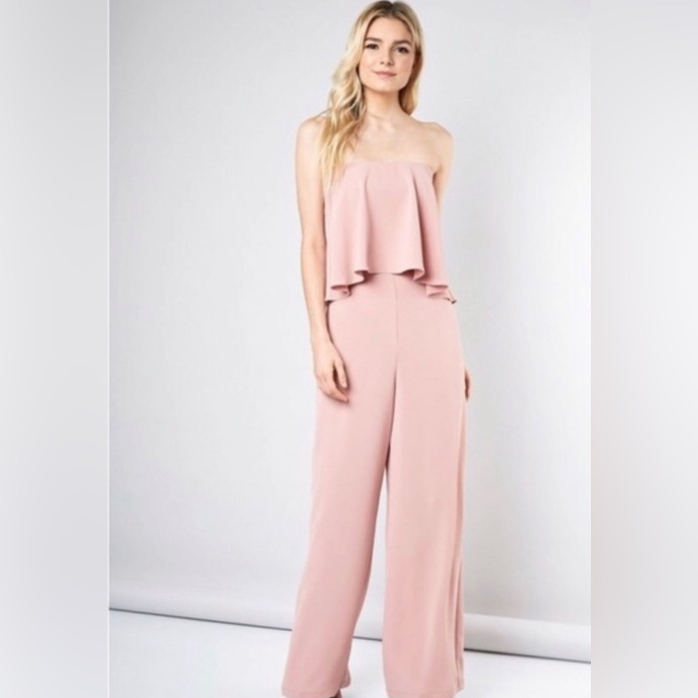 DO+BE Pink Strapless Jumpsuit